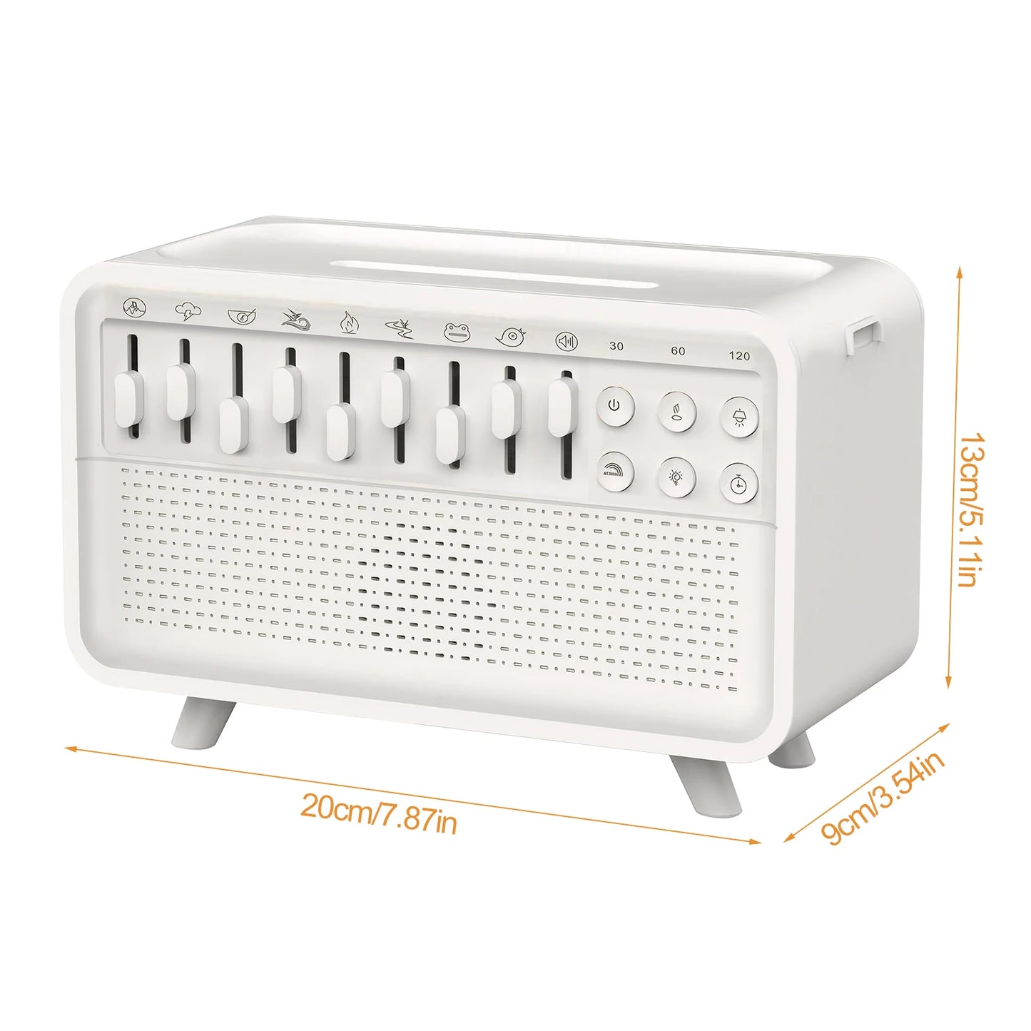 LED White Noise Machine & Aroma Diffuser – 8 Nature Sounds
