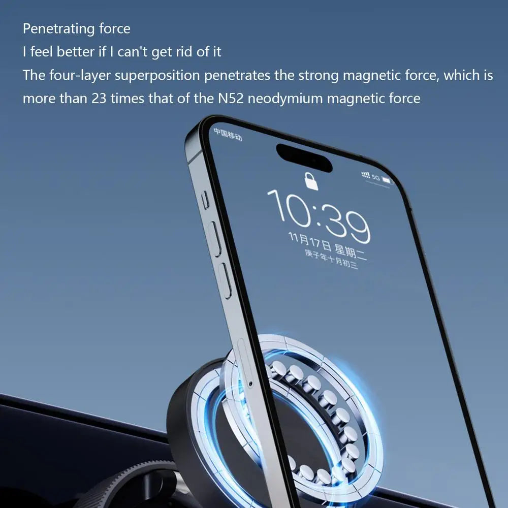 MagMount 360° Aluminum Folding Car Phone Holder