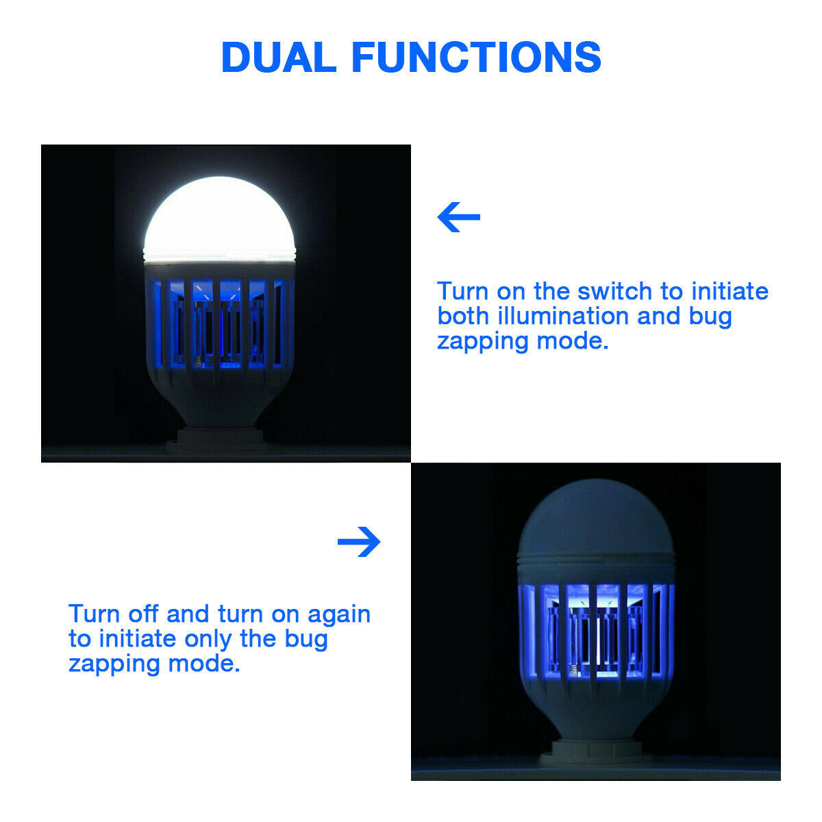 Bug Zapper Light Bulb – Indoor/Outdoor Insect Killer