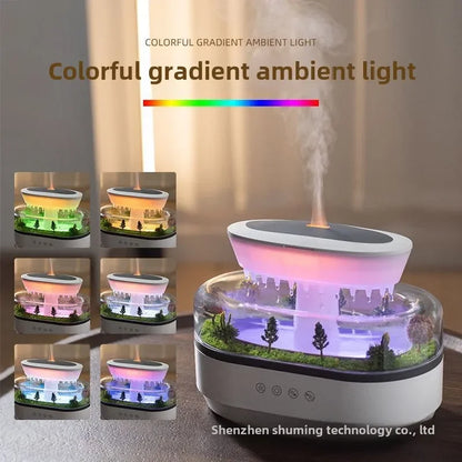 Ecosystem Humidifier & Oil Diffuser with Light, rainsdrops & White Noise