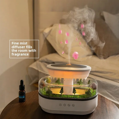 Ecosystem Humidifier & Oil Diffuser with Light, rainsdrops & White Noise