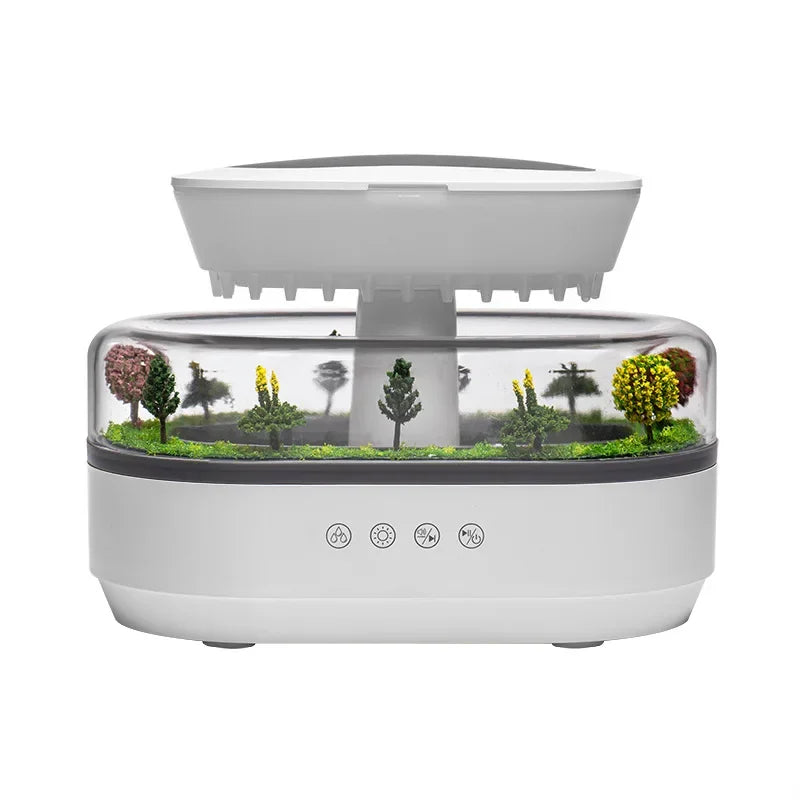 Ecosystem Humidifier & Oil Diffuser with Light, rainsdrops & White Noise