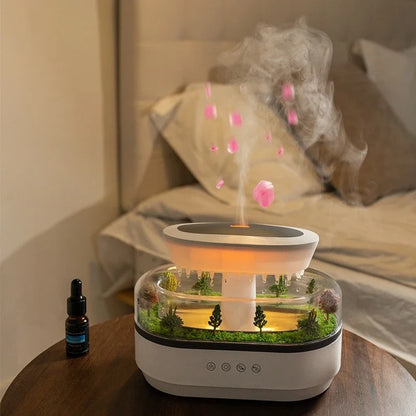 Ecosystem Humidifier & Oil Diffuser with Light, rainsdrops & White Noise