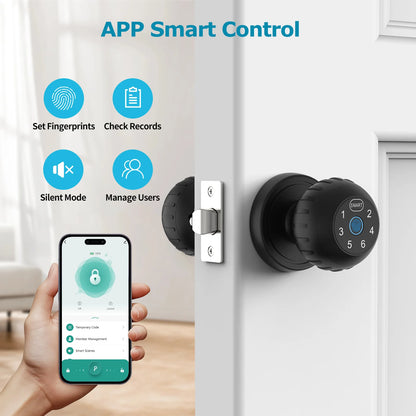 Viladepot Smart Fingerprint Door Lock – App & Keypad Access