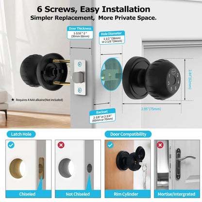 Viladepot Smart Fingerprint Door Lock – App & Keypad Access