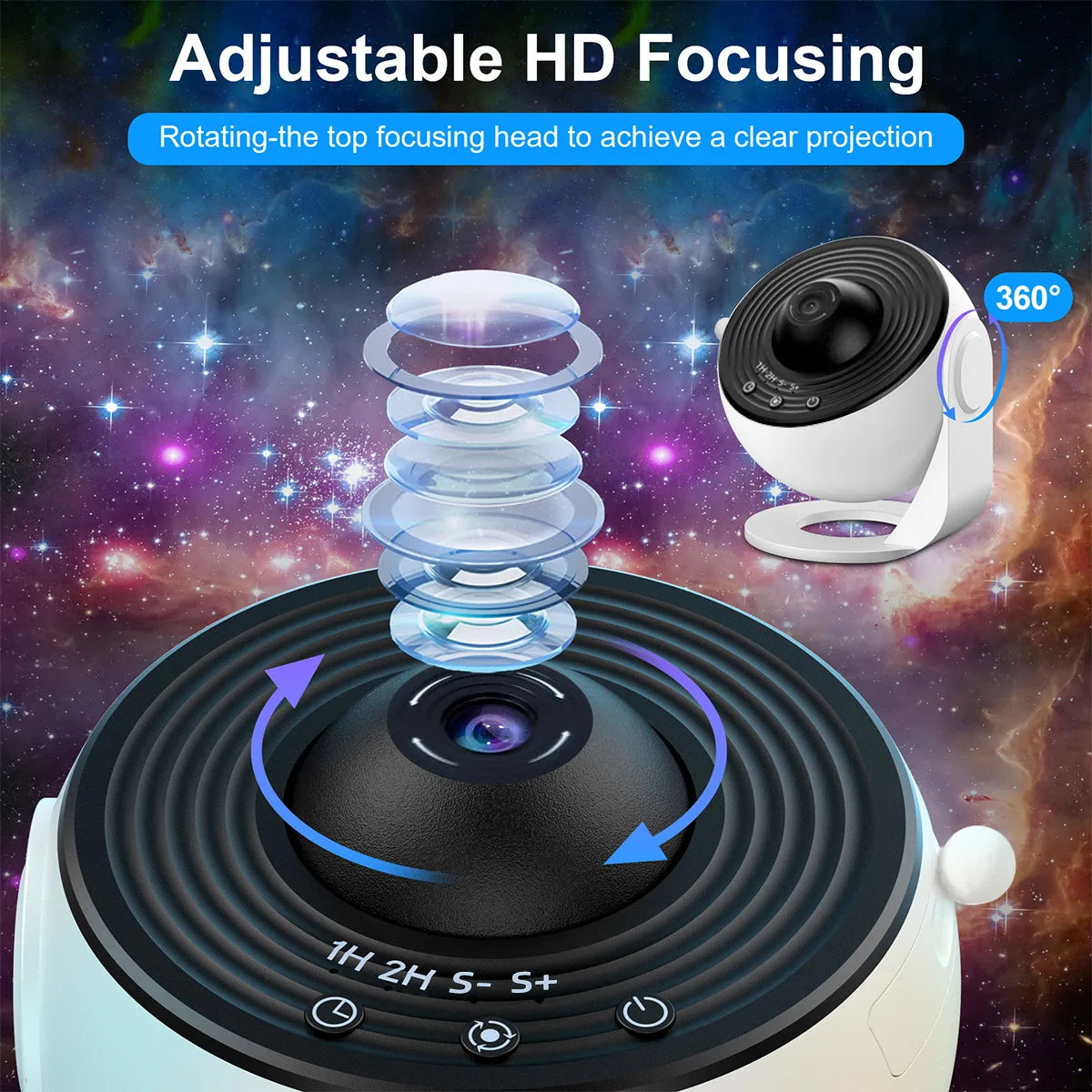 Mexllex Galaxy Projector – HD Starry Sky Night Light