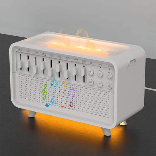 LED White Noise Machine & Aroma Diffuser – 8 Nature Sounds