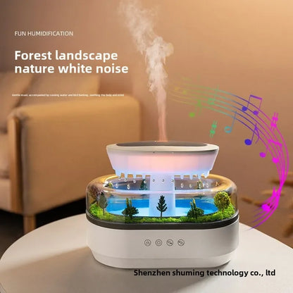 Ecosystem Humidifier & Oil Diffuser with Light, rainsdrops & White Noise